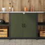 Almacenamiento de cocina Verde Oliva 60 x 50 x 92 cm Acero en Armarios de cocina | Comprar online en Foru.es