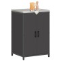 Almacenamiento de cocina con puerta Negro 60 x 50 x 92 cm Acero en Armarios de cocina | Comprar online en Foru.es