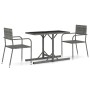 Juego de comedor para jardín 3 piezas gris de vidaXL, Conjuntos de jardín - Ref: Foro24-3072480, Precio: 130,63 €, Descuento: %
