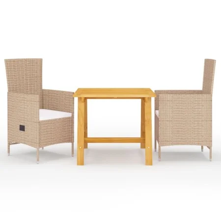 Juego de comedor de jardín 3 piezas beige de vidaXL, Conjuntos de jardín - Ref: Foro24-3068707, Precio: 318,45 €, Descuento: %