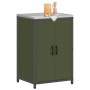 Almacenamiento de cocina Verde Oliva 60 x 50 x 92 cm Acero en Armarios de cocina | Comprar online en Foru.es