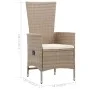 Juego de comedor de jardín 3 piezas beige de vidaXL, Conjuntos de jardín - Ref: Foro24-3068707, Precio: 318,45 €, Descuento: %