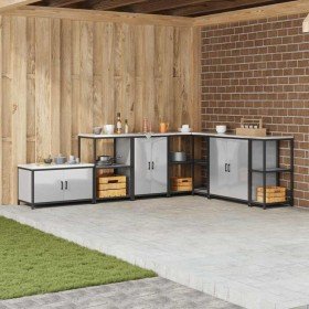 Almacenamiento de cocina Plateado 60 x 50 x 92 cm Acero en Armarios de cocina | Comprar online en Foru.es