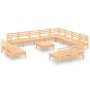 Juego de muebles de jardín 13 piezas madera maciza de pino de vidaXL, Conjuntos de jardín - Ref: Foro24-3083169, Precio: 555,...