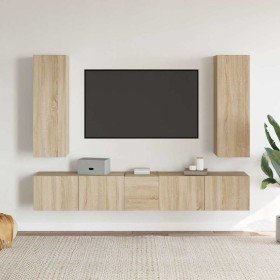 Set muebles de salón TV 5 pzas madera ingeniería roble Sonoma en Muebles TV | Comprar online en Foru.es