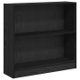 Estante de libros Roble Negro 80 x 24 x 76 cm en Librerías y estanterías | Comprar online en Foru.es