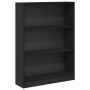 Estante de libros Roble Negro 80 x 24 x 109 cm en Librerías y estanterías | Comprar online en Foru.es