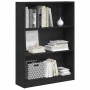 Estante de libros Roble Negro 80 x 24 x 109 cm en Librerías y estanterías | Comprar online en Foru.es