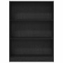 Estante de libros Roble Negro 80 x 24 x 109 cm en Librerías y estanterías | Comprar online en Foru.es