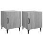 Mesitas de noche 2 uds madera contrachapada gris Sonoma de vidaXL, Mesitas de noche - Ref: Foro24-817318, Precio: 60,89 €, De...