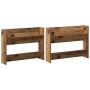 Armario Zapatero 2 pcs Madera envejecida 80 x 18 x 60 cm en Zapateros y organizadores de calzado | Comprar online en Foru.es