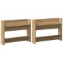 Armario Zapatero 2 pcs Roble artesanal 85 x 18 x 90 cm en Zapateros y organizadores de calzado | Comprar online en Foru.es