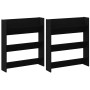 Armario Zapatero con estante 2 pcs Roble Negro 85 x 18 x 90 cm en Zapateros y organizadores de calzado | Comprar online en Foru.