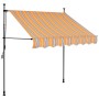 Toldo manual retráctil con LED amarillo y azul 200 cm en Toldos | Comprar online en Foru.es