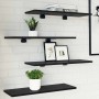 Tablero de Estantería 4 pcs Negro 60 x 20 x 1,5 cm en Estanterías | Comprar online en Foru.es