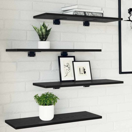 Tablero de Estantería 4 pcs Negro 60 x 20 x 1,5 cm en Estanterías | Comprar online en Foru.es