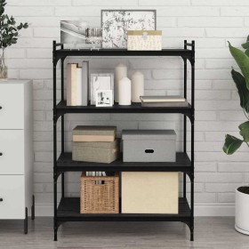 Tablero de Estantería 4 pcs Negro 80 x 40 x 1,5 cm en Estanterías | Comprar online en Foru.es