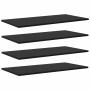 Tablero de Estantería 4 pcs Negro 80 x 40 x 1,5 cm en Estanterías | Comprar online en Foru.es