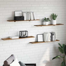 Tablero de Estantería 4 pcs Marrón 100 x 20 x 1,5 cm en Librerías y estanterías | Comprar online en Foru.es