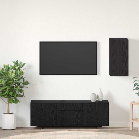 Mueble de TV de Pared Roble Negro 30,5 x 30 x 60 cm en Muebles TV | Comprar online en Foru.es