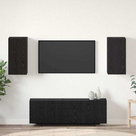 Mueble de TV de Pared 2 pcs Roble Negro 30,5 x 30 x 60 cm en Muebles TV | Comprar online en Foru.es
