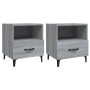 Mesita de noche 2 unidades madera contrachapada gris Sonoma de vidaXL, Mesitas de noche - Ref: Foro24-817306, Precio: 73,87 €...
