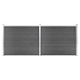 Set de paneles de valla WPC negro 353x146 cm de vidaXL, Paneles de vallas - Ref: Foro24-3070459, Precio: 390,39 €, Descuento: %