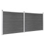 Set de paneles de valla WPC negro 353x146 cm de vidaXL, Paneles de vallas - Ref: Foro24-3070459, Precio: 390,39 €, Descuento: %