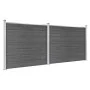Set de paneles de valla WPC negro 353x146 cm de vidaXL, Paneles de vallas - Ref: Foro24-3070459, Precio: 416,01 €, Descuento: %
