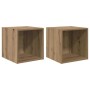 Armario de Pared 2 pcs Roble artesanal 37 x 37 x 37 cm en Estanterías | Comprar online en Foru.es
