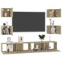 Juego de muebles de salón 6 piezas roble Sonoma en Muebles TV | Comprar online en Foru.es