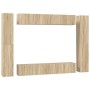 Set de muebles salón TV 10 pzas madera ingeniería roble Sonoma en Muebles TV | Comprar online en Foru.es