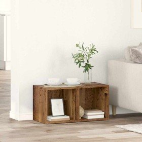 Conjunto de mueble de TV 2 pcs Madera Vieja 37 x 35 x 37,5 cm en Muebles TV | Comprar online en Foru.es