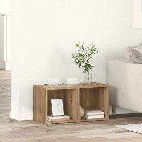 Conjunto de mueble de TV 2 pcs Roble artesanal en Muebles TV | Comprar online en Foru.es