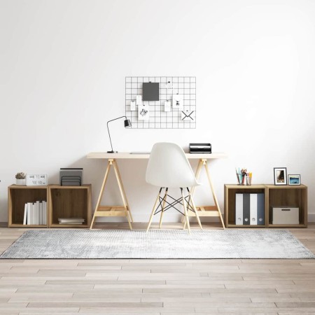 Conjunto de mueble de TV 4 pcs Roble artesanal en Muebles TV | Comprar online en Foru.es