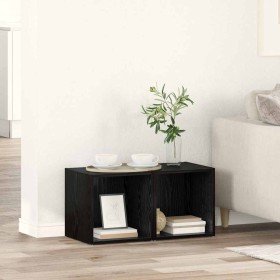 Conjunto de mueble de TV 2 pcs Negro 37 x 35 x 37,5 cm en Muebles TV | Comprar online en Foru.es