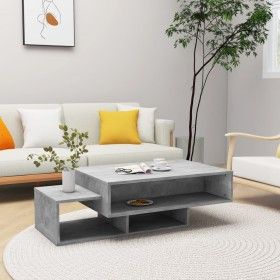 Mesa de centro madera de ingeniería gris hormigón 105x55x32 cm de vidaXL, Mesas de centro - Ref: Foro24-808526, Precio: 75,24...