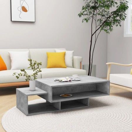 Mesa de centro madera de ingeniería gris hormigón 105x55x32 cm de vidaXL, Mesas de centro - Ref: Foro24-808526, Precio: 75,24...