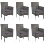 Juego de comedor de jardín 7 piezas ratán sintético gris de vidaXL, Conjuntos de jardín - Ref: Foro24-3070752, Precio: 598,62...