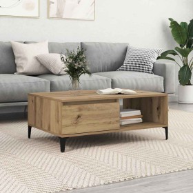 Mesa de Café Roble artisan 90 x 60 x 35 cm Madera contrachapada en Mesas de centro | Comprar online en Foru.es