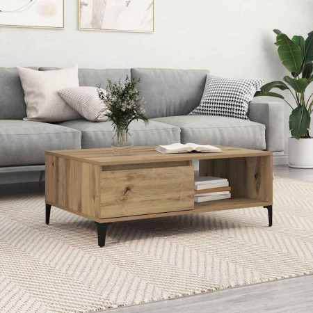 Mesa de Café Roble artisan 90 x 60 x 35 cm Madera contrachapada en Mesas de centro | Comprar online en Foru.es
