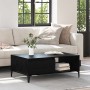 Mesa de Café Roble negro 90 x 60 x 35 cm Madera contrachapada en Mesas de centro | Comprar online en Foru.es