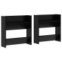 Armario Zapatero con estante 2 pcs Roble Negro 60 x 18 x 60 cm en Zapateros y organizadores de calzado | Comprar online en Foru.
