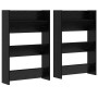 Armario Zapatero con estante 2 pcs Roble Negro 60 x 18 x 90 cm en Zapateros y organizadores de calzado | Comprar online en Foru.