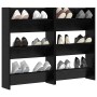 Armario Zapatero con estante 2 pcs Roble Negro 60 x 18 x 90 cm en Zapateros y organizadores de calzado | Comprar online en Foru.