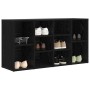Banco para zapatos con estante Roble Negro 103 x 30 x 54,5 cm en Zapateros y organizadores de calzado | Comprar online en Foru.e