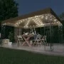 Cenador doble techo y tira de luz LED gris taupe 3x4 m 180 g/m² de vidaXL, Carpas y cenadores - Ref: Foro24-3070313, Precio: ...