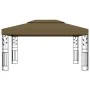 Cenador doble techo y tira de luz LED gris taupe 3x4 m 180 g/m² de vidaXL, Carpas y cenadores - Ref: Foro24-3070313, Precio: ...