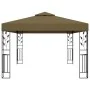 Cenador doble techo y tira de luz LED gris taupe 3x4 m 180 g/m² de vidaXL, Carpas y cenadores - Ref: Foro24-3070313, Precio: ...