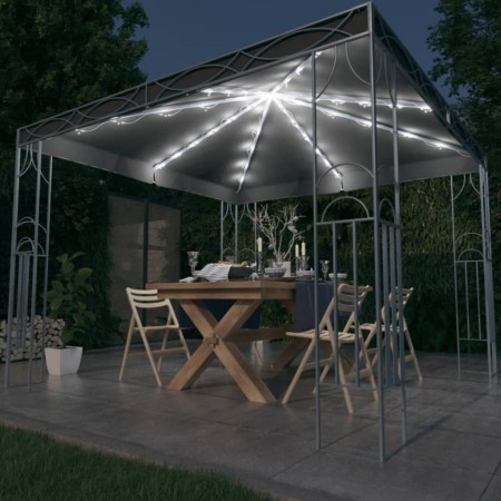 Cenador con tira de luces LED gris antracita 300x300 cm de vidaXL, Carpas y cenadores - Ref: Foro24-3070339, Precio: 270,73 €...